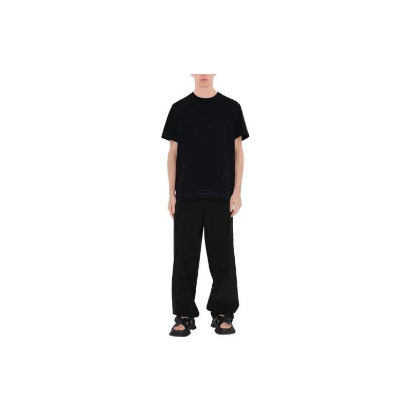 Burberry Logo Embroidered Crewneck T Shirt-5