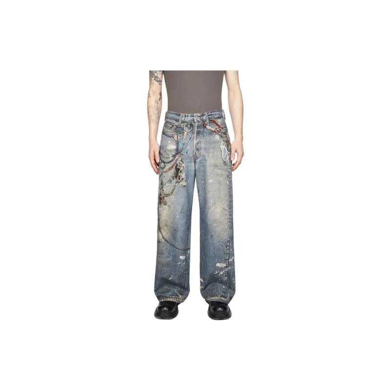 Acne Studios FW24 3D Digital Printing Baggy Jeans-2