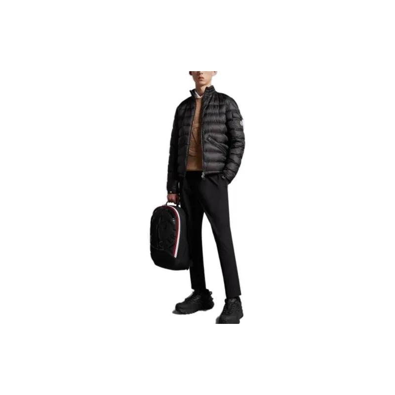 Moncler Agay Short Down Jacket Down Jacket Men's Black-1