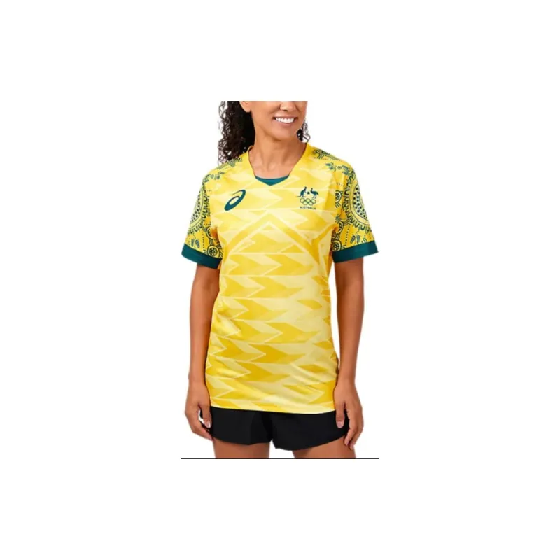 Asics Australian Olympic Team Series TEAM AUSTRALIA OLYMPIC REPLICA FOOTBALL TEE T-Shirt Unisex Gold-6