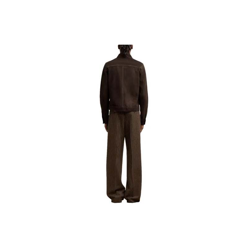 AMIPARIS Leather Button down Overshirt-2