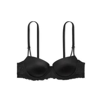 Victoria's Secret PINK Wink Push-Up Balconette Bra / Pure Black Bra Women's Pure Black