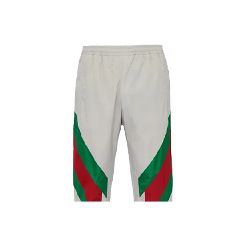 GUCCI Knitted Sports Pants Men's Ivory White-4