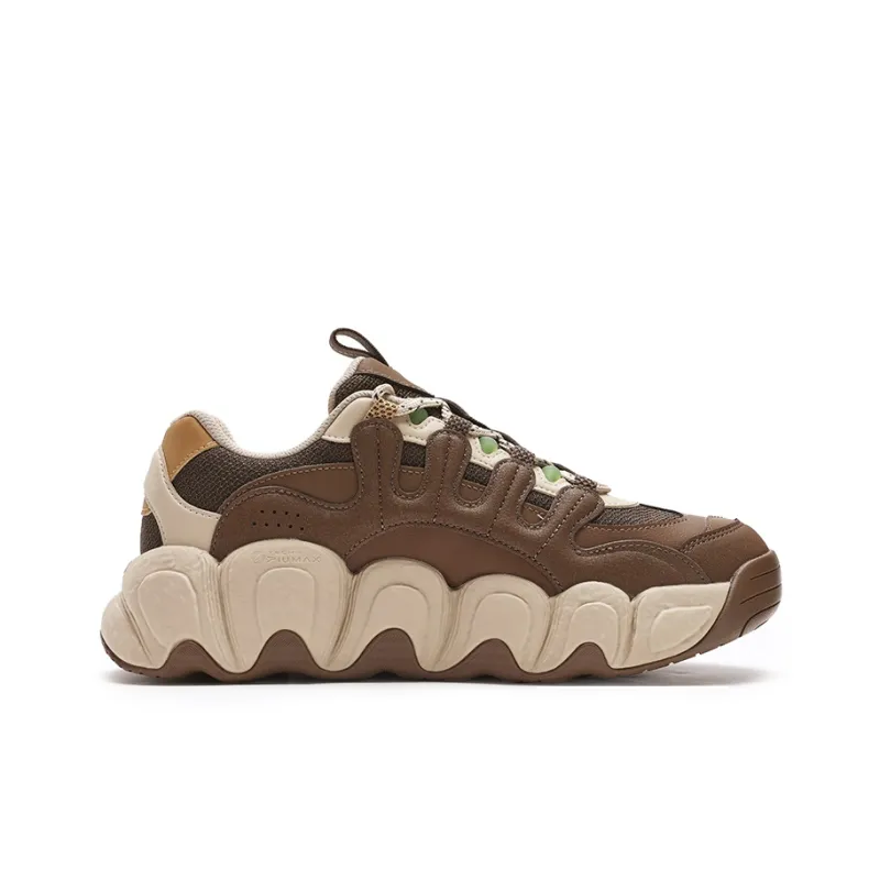 FILA Croissant Coverage Wear Resistant Slip Resistant Low Top Running Shoes Men's Coffee Dark Brown-1