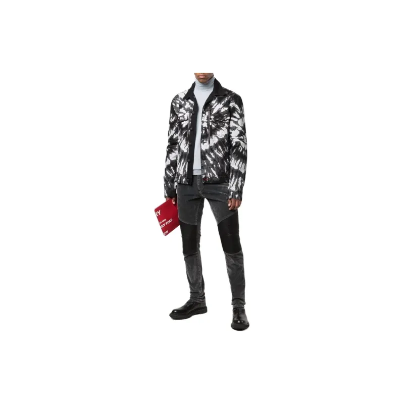 PHILIPP PLEIN Drill Tie-dye Denim Jacket-1