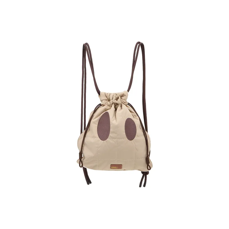 DANGEROUSPEOPLE Fabric Backpack Regular Unisex Green/Pink/Brown-8