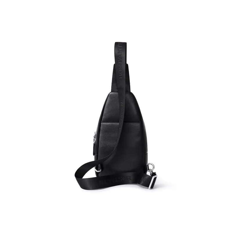 BOSTANTEN Cow Leather Sling Bag Regular Unisex Black-3