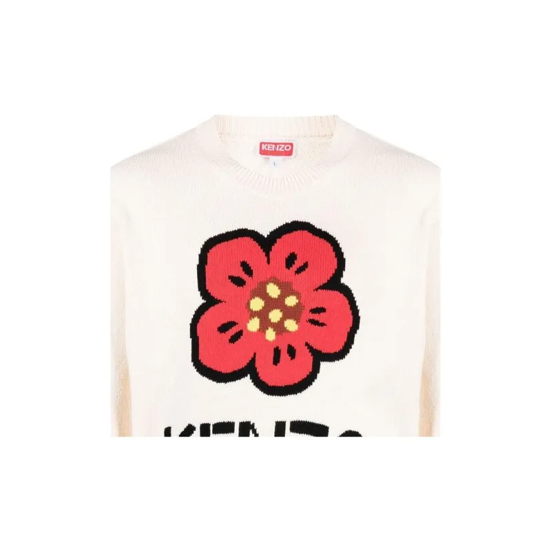 KENZO Boke Flower-intarsia Crew-neck Jumper-4