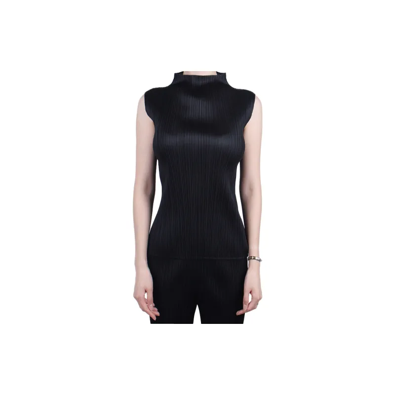 PLEATS PLEASE ISSEY MIYAKE Tank Top Women's Black-6