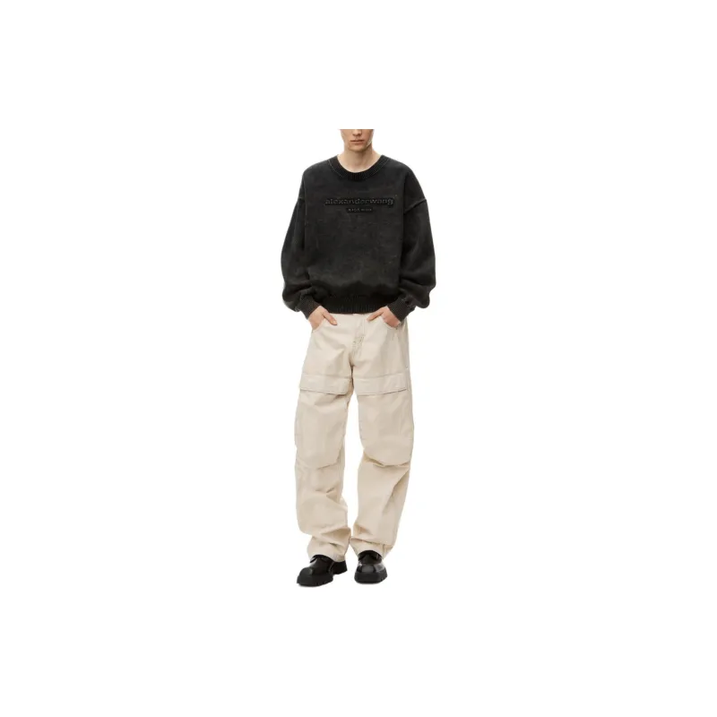 Alexander Wang Oversized Emboss Logo Ls Pullover-1