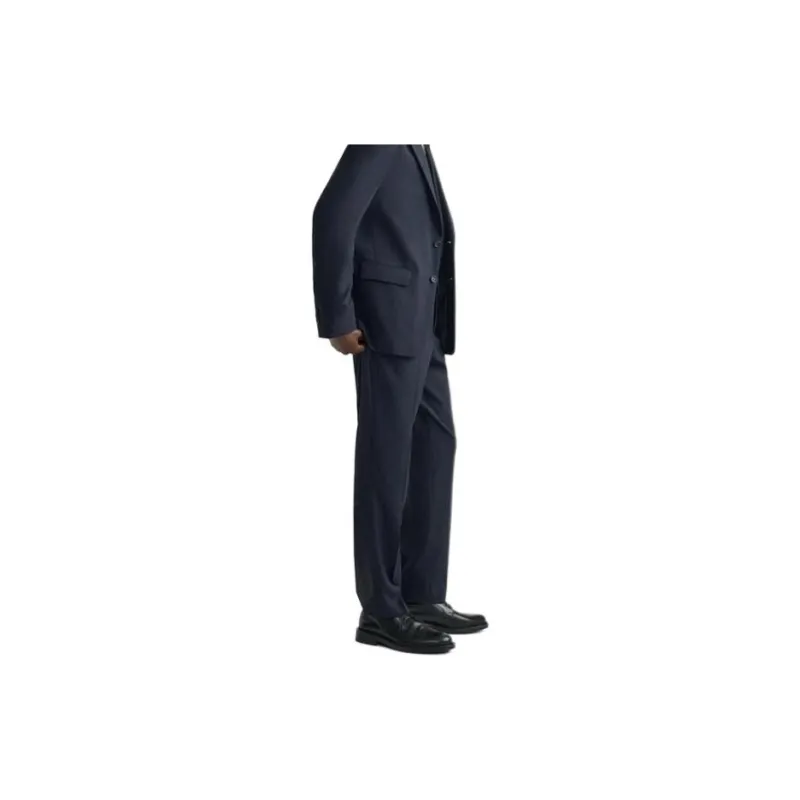 ZARA Suit Trouser Men's Marine Blue-3