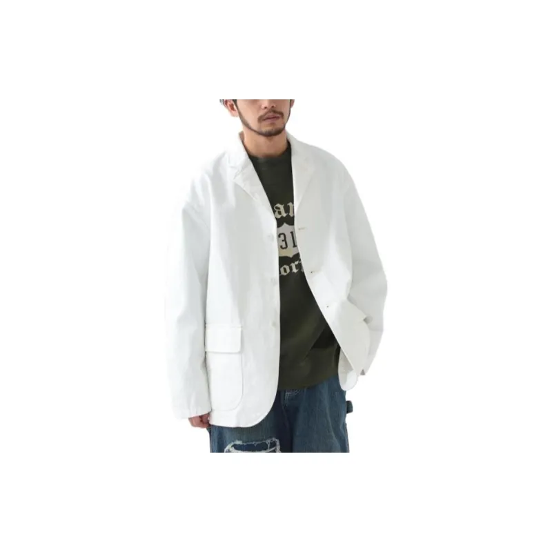 Beams Jackets Men White-2