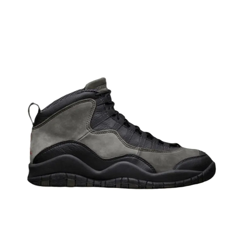 Jordan Air Jordan 10 Anti-Slip Wear-Resistant Mid-Top Vintage Basketball Shoes Unisex Gray-1