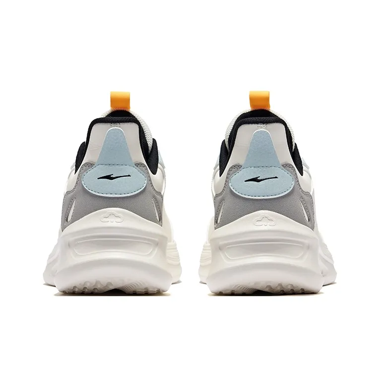 Erke Cushioned Rebound Water Resistant Running Shoes Men's Microcrystal White Wild Gray-4