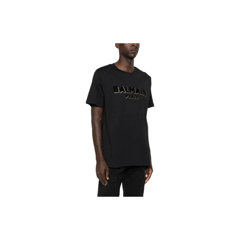 BALMAIN T-Shirts Men Black-1