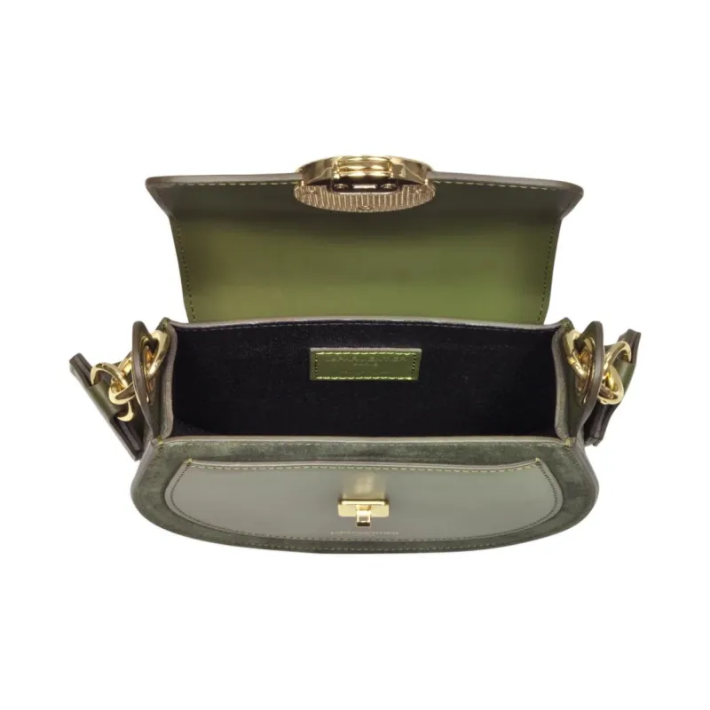 Le Parmentier Calfskin Crossbody Bag Shoulder Bag Regular Women's Army Green-2
