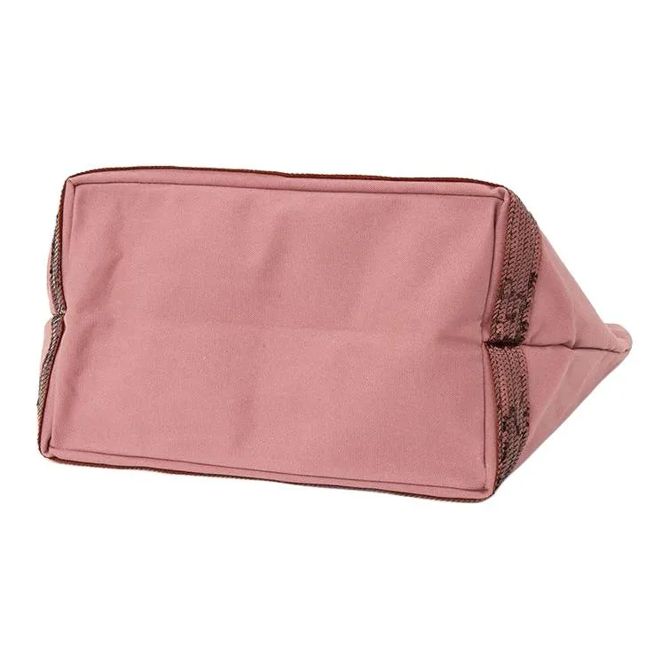 Vanessa Bruno Cotton Tote Bag, Shopping Bag, Shoulder Bag, Crossbody Bag, Handbag Women's Pink-3