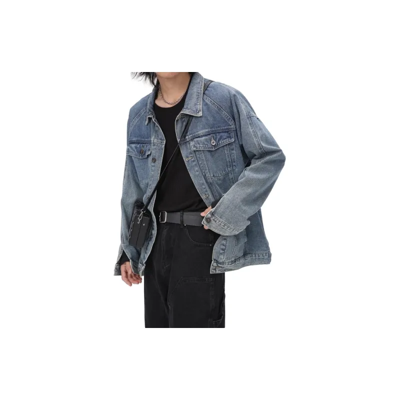 Voguo Relay Denim Jacket Unisex Blue-2