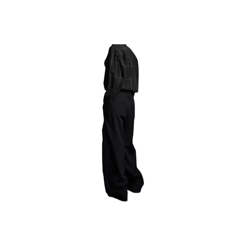 OPICLOTH Casual Pants Unisex Black-2