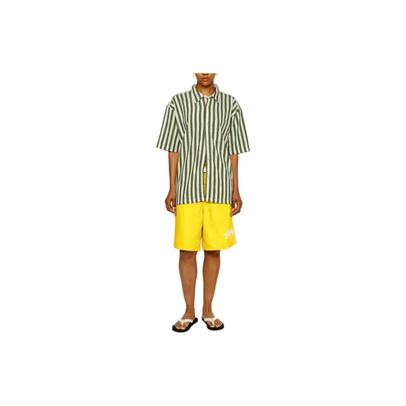 Stussy Boxy Flat Striped Hem Shirt-7