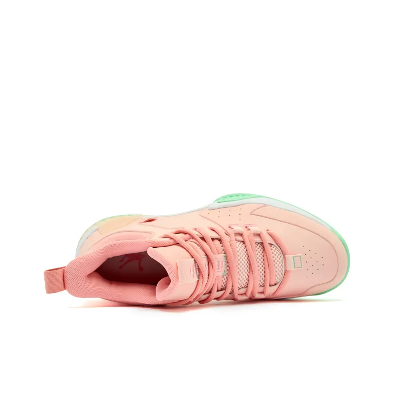 QIAODAN Kill Shot 1.0 Basketball Shoes Men Mid Top Porcelain Pink/Apricot Pink-3