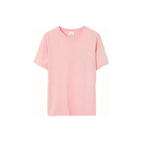 Burberry Equestrian Knight Round Neck T shirt Pink