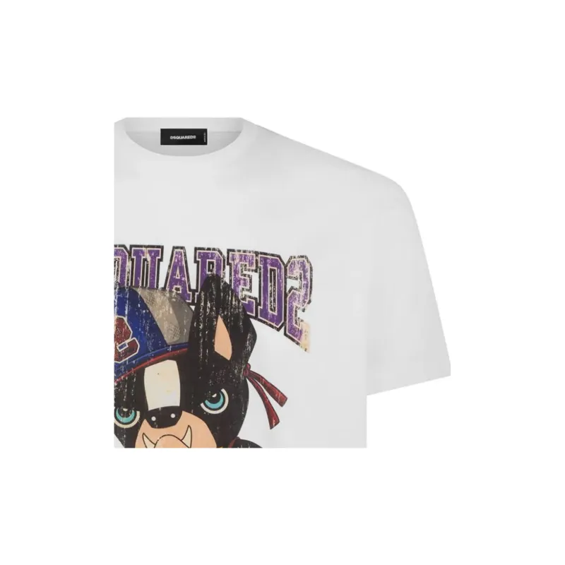 DSQUARED 2 Graphic Printed Crewneck T Shirt-5