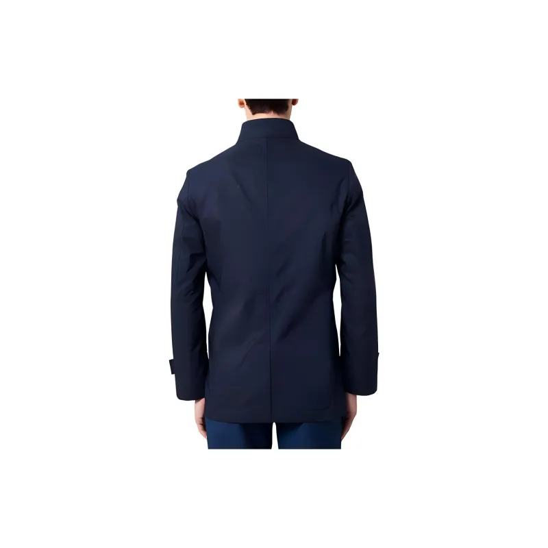 Francesco Totti Trench Coat Men's Black Navy Blue-1
