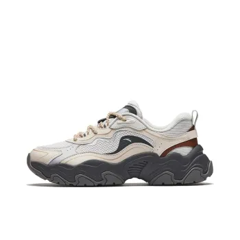 Anta Meteorite Cushioning Wear Resistant Low Top Casual Shoes Women's Beige Gray Brown