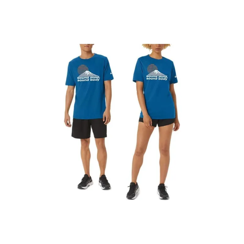 Asics Smsb Journey Tee T-Shirt Unisex Blue-1