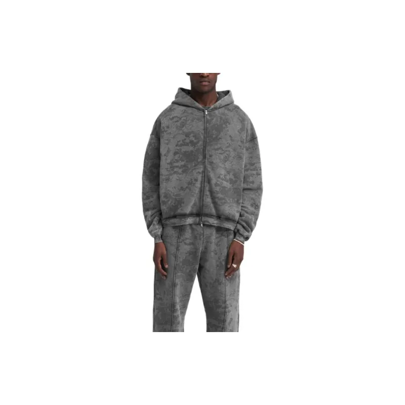REPRESENT Heavyweight Initial Zip Hoodie Sweatshirt Men's Gray-4