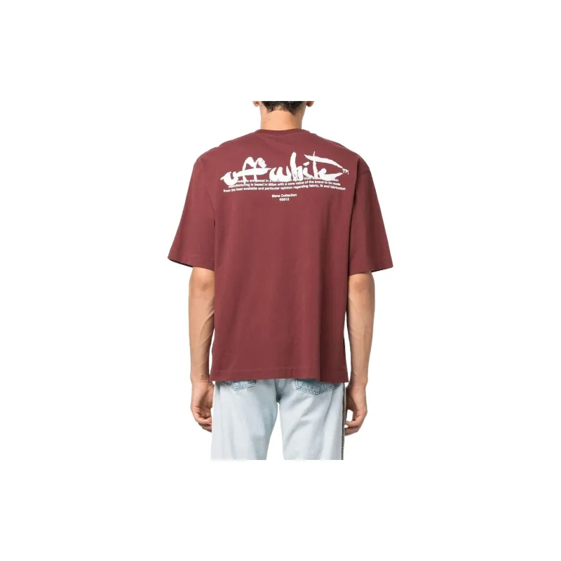OFF WHITE Paint Script Over Skate T shirt-3
