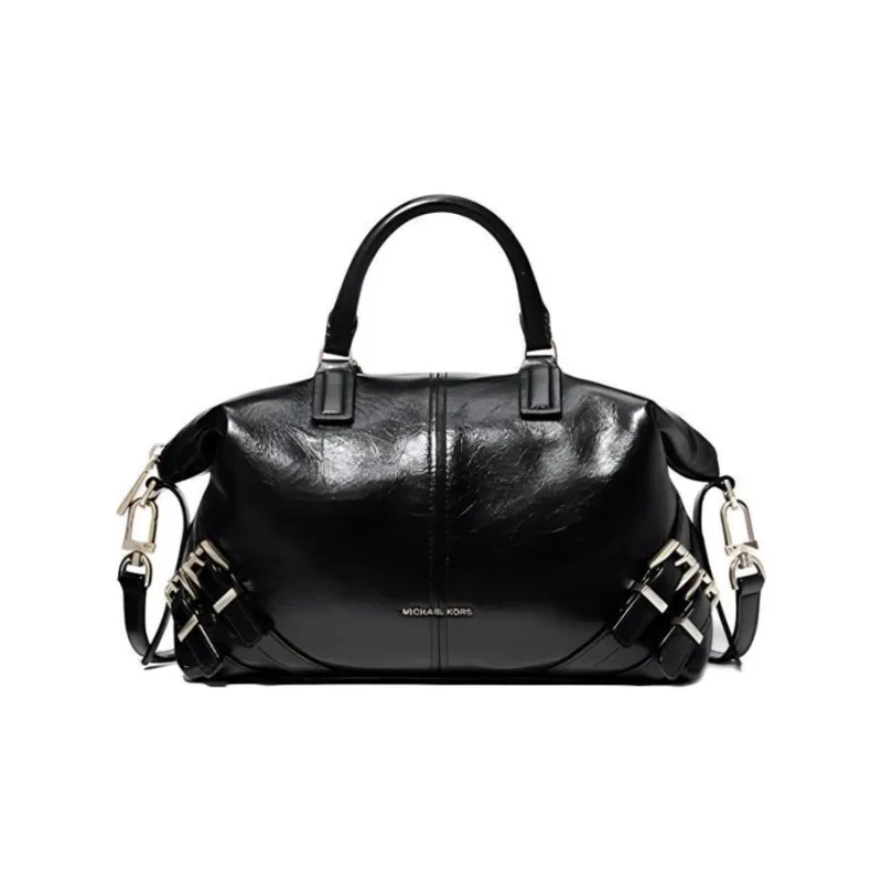 MICHAEL KORS Cow Leather One Shoulder Handbag Small Size Unisex Black-0