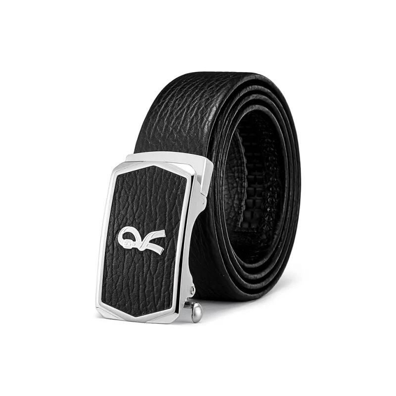 ROBERTA DI CAMERINO Top Grain Cow Leather Belts Men's Black 3.45CM Writing A Greeting Card And Printing Photos-4