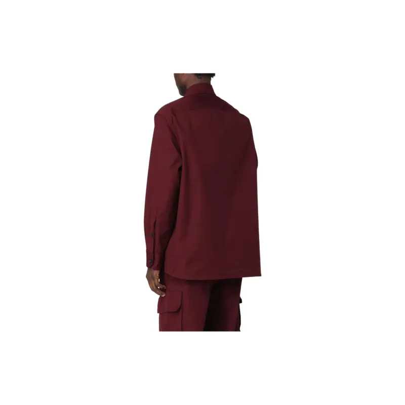 Valentino Shirts Men Burgundy-2
