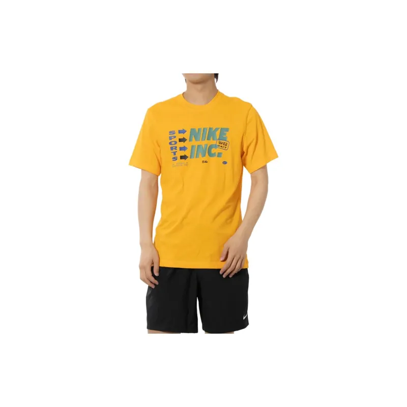 Nike T Shirt Men's Orange Yellow-2