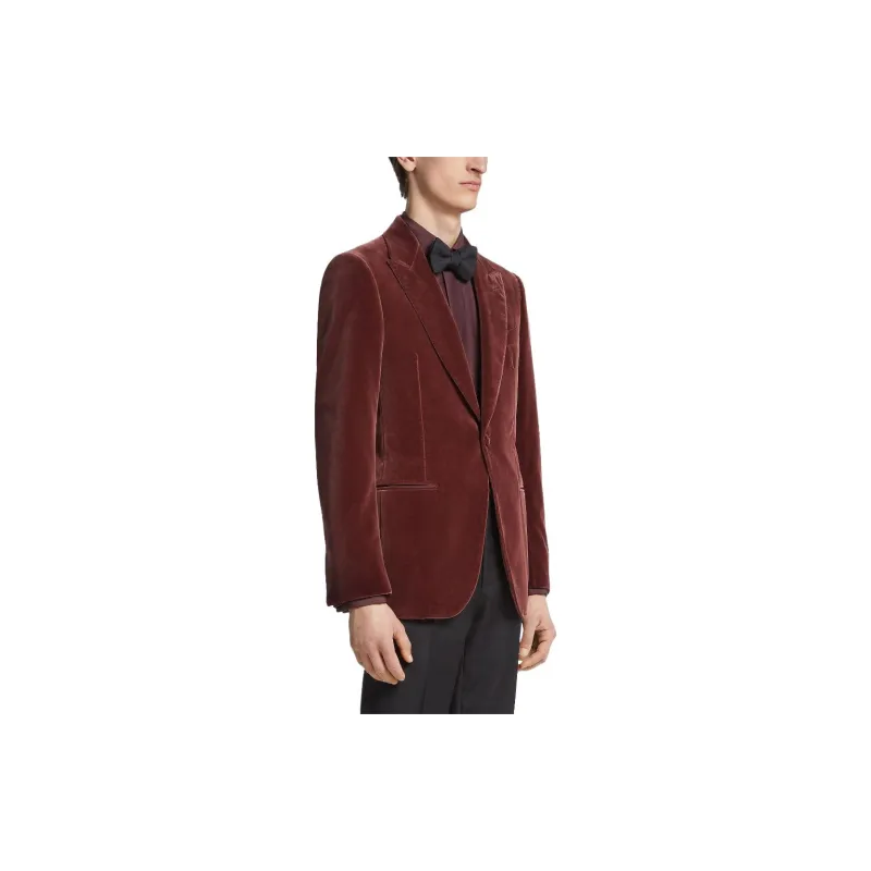 Zegna Single breasted Velvet Blazer-2
