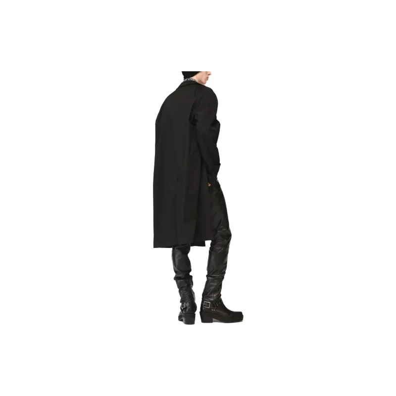ZARA Trench Coats Men Black-3