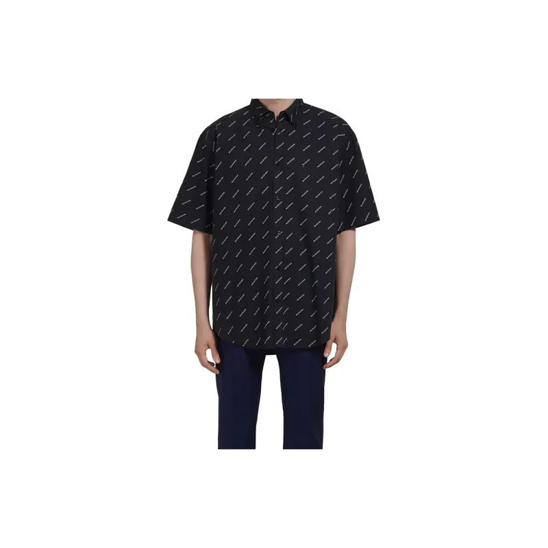 Balenciaga Shirts Men Black-2