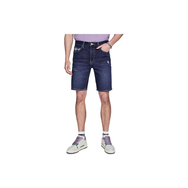 Lee Denim Shorts Men Medium Dark Blue-1