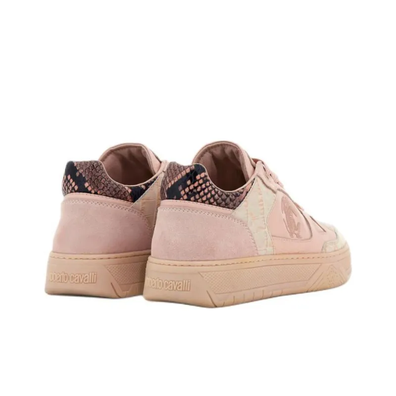 Roberto Cavalli Low Top Skateboard Shoes Women's Pink-3