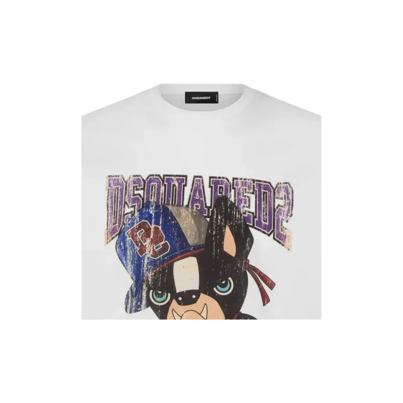 DSQUARED 2 Graphic Printed Crewneck T Shirt-4