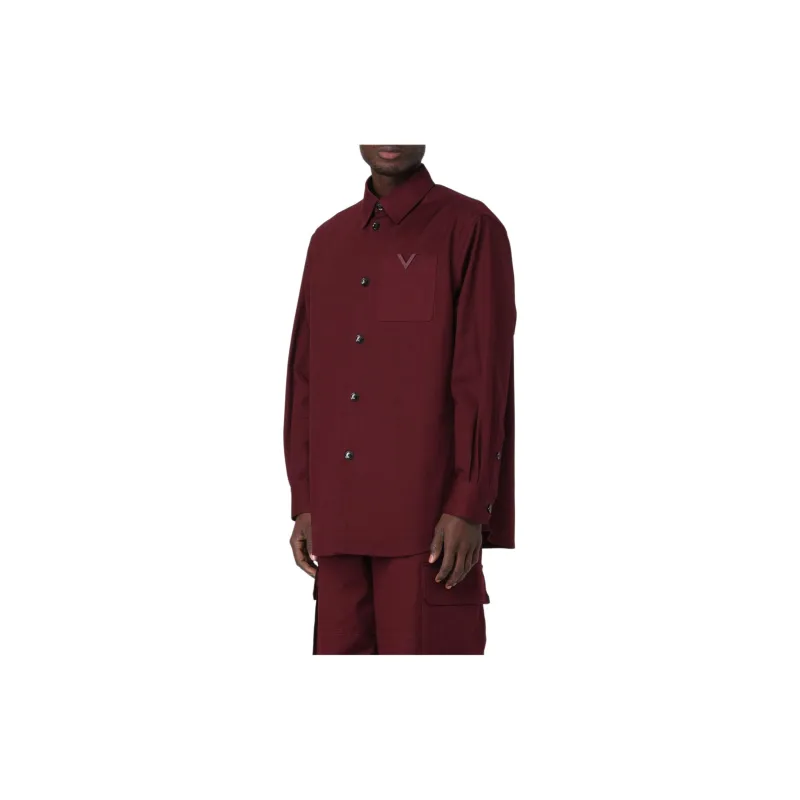 Valentino Shirts Men Burgundy-3