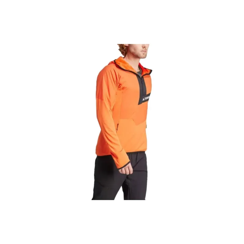 Adidas Techrock Ultralight 1/2-Zip Hooded Fleece Jacket Jackets Coats Men's Orange-3