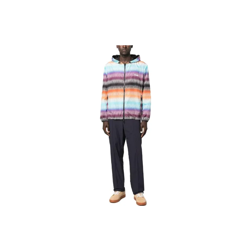 MISSONI Gradient Zigzag print Hooded Jacket-1