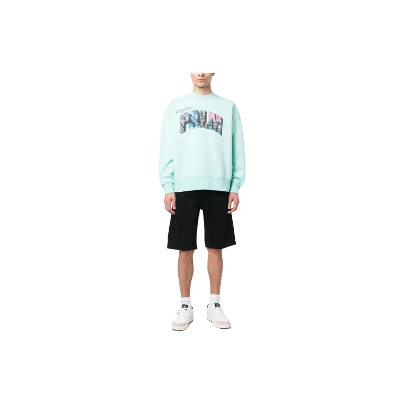 PALM ANGELS Sweatshirts Men Mint Green-1