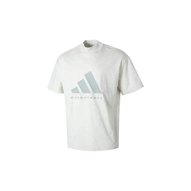 Adidas T Shirt Unisex Light Gray+Necklace-1