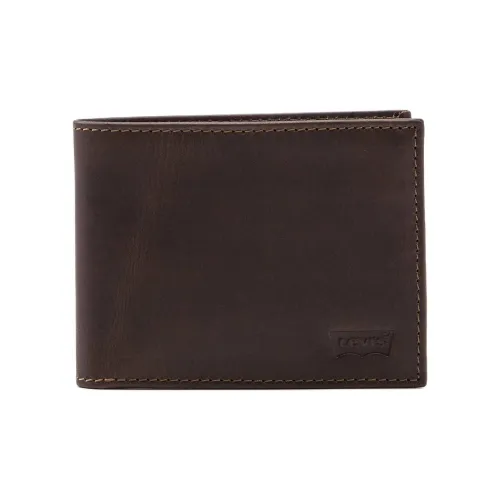 Levi’s Grained Cow Leather Wallet Men's Dark Brown