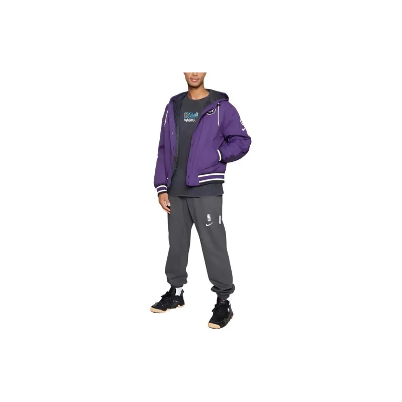 Nike Nba Los Angeles Lakers Courtside City Edition Full Snap Loose Fit Jacket-4