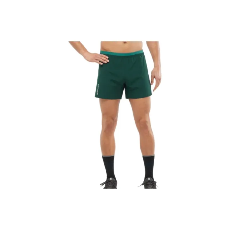 SALOMON CROSS 5'' Casual Shorts Men's Green-2